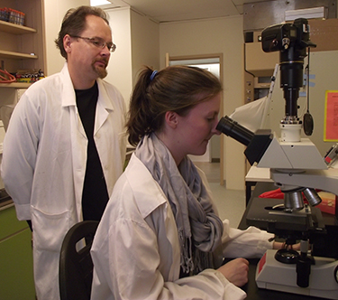koroscil_lab1 Dalhousie University doctoral student Courtney Stairs says she stands to benefit in the future from being supervised by a member of the Royal Society of Canada such as Andrew Roger. Photo: Ryan Koroscil