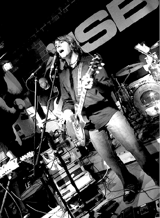 Mercer rocking out with the now-defunct JSB. (Flickr: davemmet)