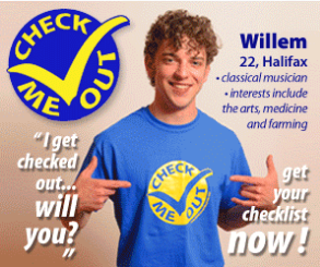 Dalhousie student Willem Blois is featured in the campaign's advertisements. (Photo: AIDS Coalition of Nova Scotia)