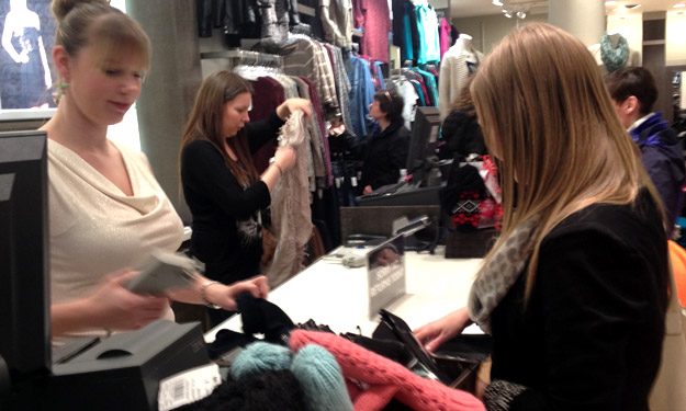 The Halifax Shopping Centre was bustling as savvy shoppers made the most of the stores' Black Friday deals. (Photo: Kayte Brewster)