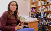 Jennifer Stamp explaining the difference between her DISP TAs and the “TAs” in 3010. (Photo: Kelsey Power)