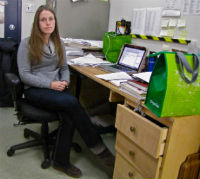 Leanne Stevens in her office in the LSC. (Photo: Kelsey Power)