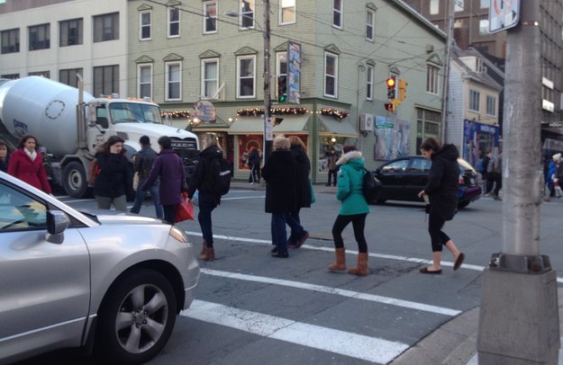 A pedestrian can be fined for not properly using a crosswalk. (Photo: Jessica Filoso)