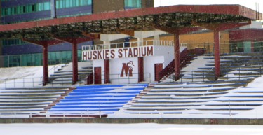 The stands of Huskies Stadium were originally built in the 1960s. (Photo Dave Lostracco