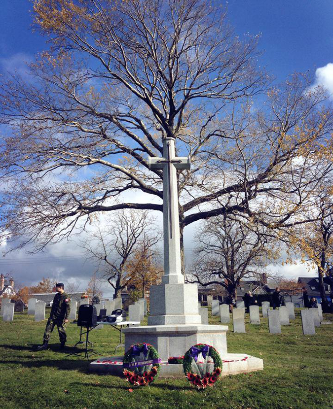 A small ceremony was held at Fort Massey Cemetery by 3 MP Regiment and 3 Intelligence Company