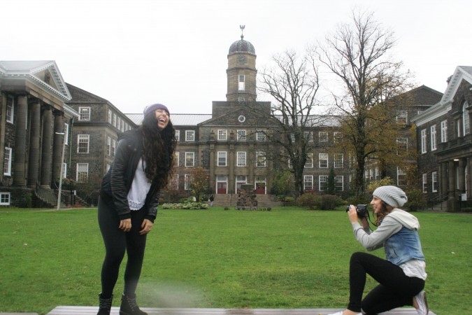 Nicole Chater and Jess Chebl are behind the lens of Humans of Dalhousie. Photo: Julia Manoukian