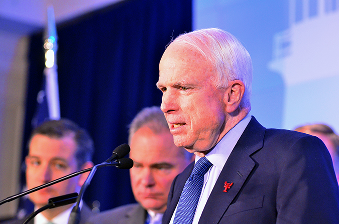 Sen. John McCain lead the nine-member U.S. delegation alongside Sen. Tim Kaine. (Photo: Rachel Richard)