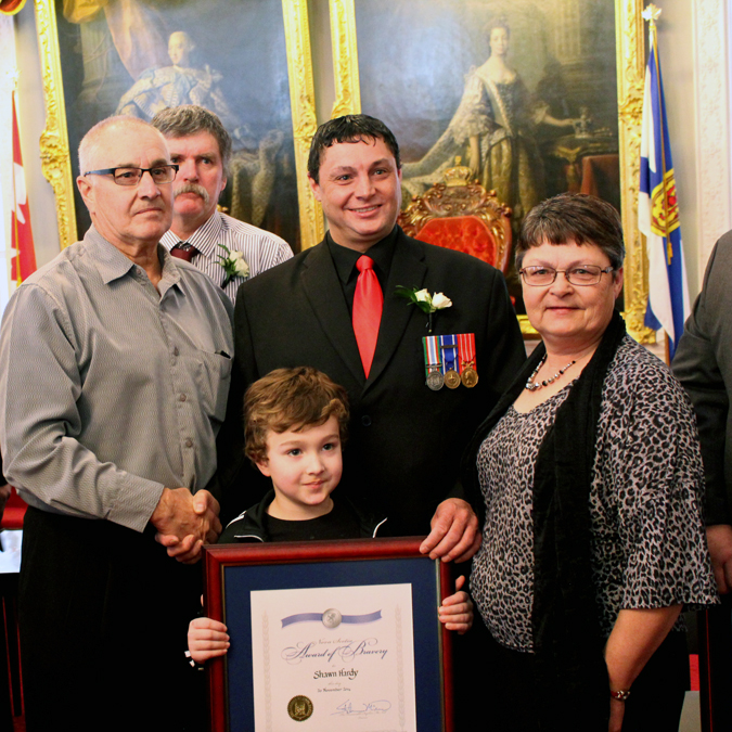 New Brunswick's Shawn Hardy with family. Photo: Deborah Oomen