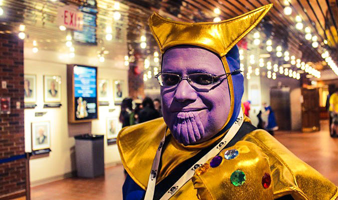 Thanos wearing the Infinity Gauntlet