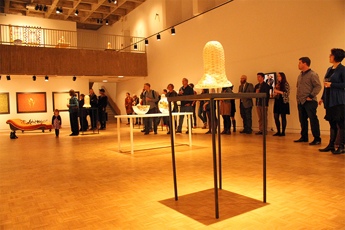 The gallery’s two levels