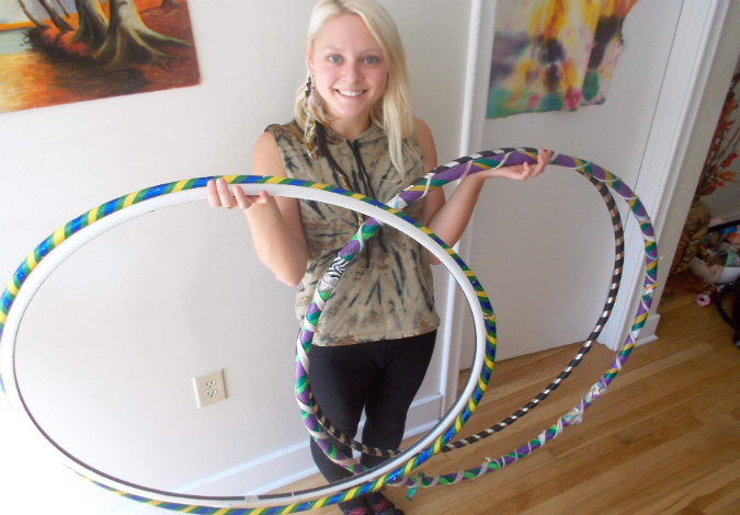 Taylor Barei created the Halifax community hula hoop. Photo: Thoshlae Smith