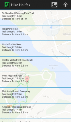 Screenshot of Hike Halifax