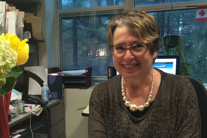 Dr. Judy Haiven, a management professor at Saint Mary's University, has started an experiment where women speak first in the classroom. Photo: Keili Bartlett