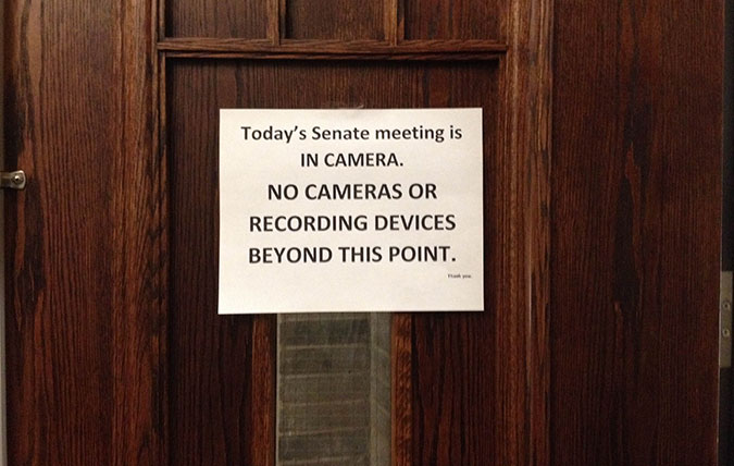 The Dal senate is meeting behind closed doors this evening. Photo: Graeme Benjamin