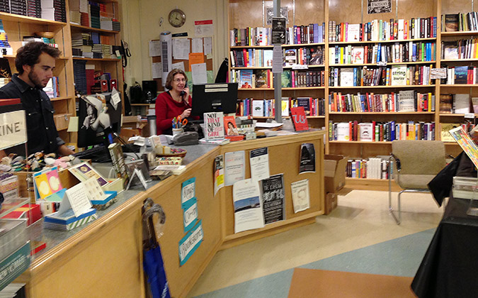 The bookstore employs nine students as well as Carolyn to help customers find what they need. Photo: Sarah Kester