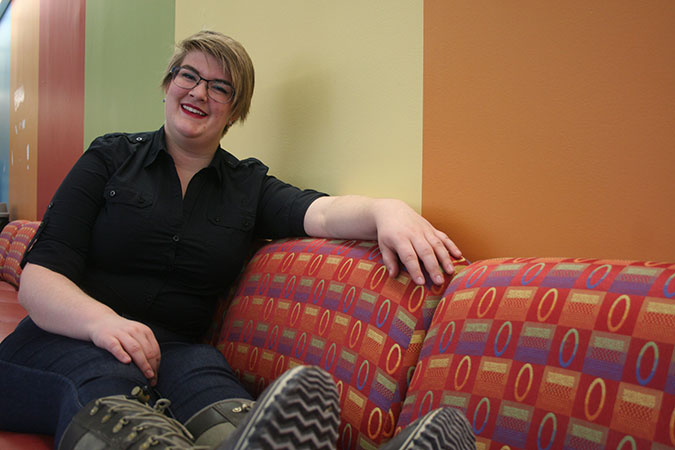 For the first time, Mount Pride president Abbey Ferguson will be co-hosting the Mr. Mount drag competition in an effort to make the event more educational and political. Photo: Andrea Gunn.