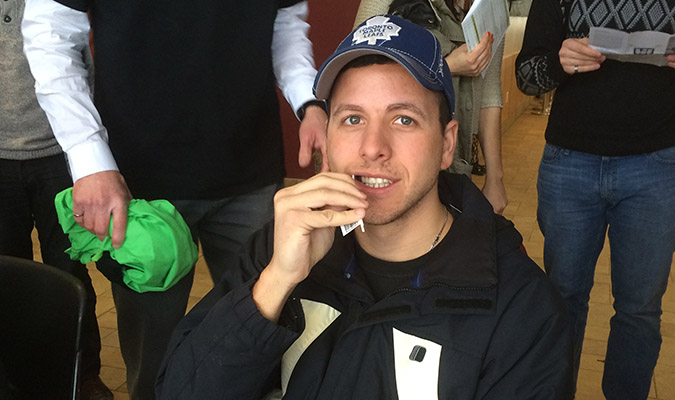 Student Billy Garrison gets swabbed for the registry. Photo: Nikki Sacuta