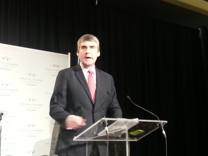 Nova Scotia Premier Stephen McNeil gave his state of the province speech at a Halifax Chamber of Commerce luncheon today. Photo: Andrea Gunn