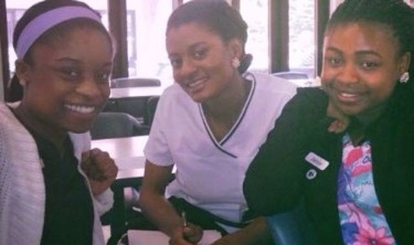 Nursing students Safiya Ahmed, left, Maddie Kowah, middle, and Janice During say affirmative action causes misconceptions among some nursing students. Photo: Courtesy of Safiya Ahmed